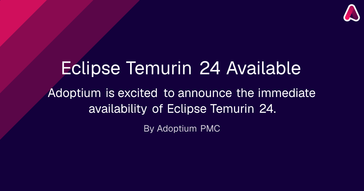 Eclipse Temurin 24 Available